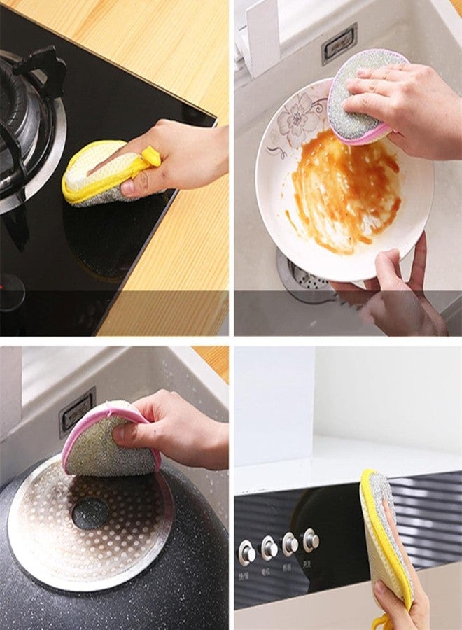 Orbica Dish Sponges, Double Sided Non-Scratch Scrub Cleaning Sponges, Rough Scrubbers Side for Non-Stick Cookware, Soft Microfiber Scrub Side for Dishes (Pack of 5) - Image 5